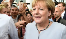 La chanceliÚre Angela Merkel à Berlin, le 28 août 2016
