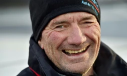 Le skipper français Kito de Pavant, le 6 novembre 2016 avant le départ du Vendée Globe aux Sables d'Olonne