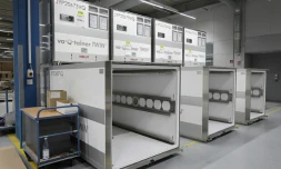 Des caissons isolants de l'entreprise allemande Va-Q-Tec, le 1er décembre 2020 à Wurzburg