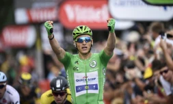 L'Allemand Marcel Kittel vainqueur de sa 4e étape sur le Tour de France, le 11 juillet 2017 à Bergerac