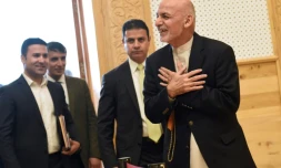 Le président afghan Ashraf Ghani à son arrivée à une conférence de presse le 1er mars 2020 à Kaboul