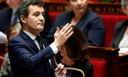 Photo d'archives du ministre des Comptes publics Gérald Darmanin lors d'une séance de questions au gouvernement à l'Assemblée nationale le 13 février 2018 à Paris