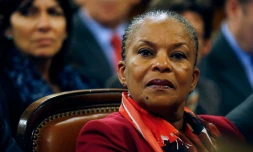 Christiane Taubira, alors garde des Sceaux, au TGI de Paris, le 18 janvier 2016