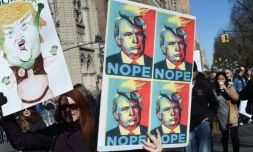 Une manifestation anti-Trump à New York, le 20 février 2017