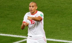 Wahbi Khazri avec la Tunisie face au Panama, dans le groupe G du Mondial à Saransk, le 28 juin 2018