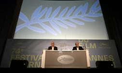 Conférence de presse de Thierry Frémaux et Pierre Lescure le 3 juin 2021 à Paris pour dévoiler la sélection officielle du festival de Cannes