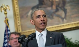 Le président américain Barack Obama lors de son discours sur l'Afghanistan à la Maison Blanche à Washington, le 6 juillet 2016