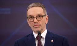 Le chef du parti d'extrême droite FPÖ Herbert Kickl, le 13 janvier 2025 à Vienne