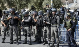 Des forces de sécurité israélienne dans un quartier de Jérusalem-est, le 16 octobre 2015