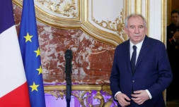 Le Premier ministre François Bayrou le 22 février 2025 à l'Hôtel Matignon à Paris