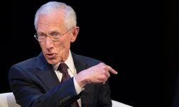 Stanley Fischer, qui va quitter son poste de vice-président de la Fed à la mi-octobre, le 9 octobre 2014 à Washington