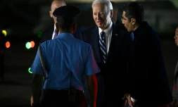 Le président américain Joe Biden arrive en Inde, à la veille du sommet du G20 à New Delhi, le 8 septembre 2023