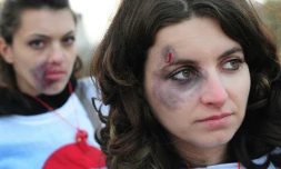 Manifestations de femmes contre les violences conjugales à Bucarest le 26 novembre 2011