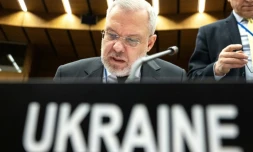 Le ministre ukrainien de l'Énergie Guerman Galouchtchenko le 12 décembre 2024 à Vienne en Autriche