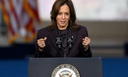 Kamala Harris à l'université Howard dans la capitale Washington, le 6 novembre 2024