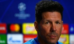 L'entraîneur argentin de l'Atlético de Madrid, Diego Simeone, en conférence de presse à Madrid, le 19 février 2019