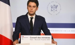 Le porte-parole du gouvernement Gabriel Attal, le 13 janvier 2021 Ă Paris