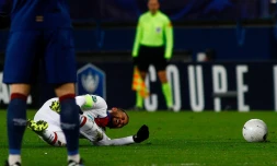 L'attaquant brésilien du Paris SG Neymar au cours du match de Coupe de France contre Caen, le 10 février 2021 au stade Michel-d'Ornano