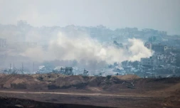 Après une frappe israélienne contre la bande de Gaza, le 8 juin 2025
