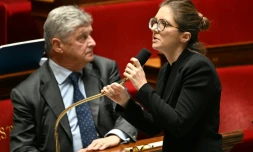 La ministre déléguée chargée de l'Egalité femmes-hommes, Aurore Bergé, à l'Assemblée nationale le 3 décembre 2025