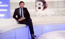 Cyril Hanouna pose lors du lancement de la chaîne D8, le 7 octobre 2012