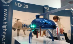 Photo d'un drone pris lors du salon international de l'armement Milipol, à Doha, le 31 octobre 2016