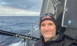 Le navigateur français Jérémie Beyou lors du Vendée Globe, le 22 décembre 2020