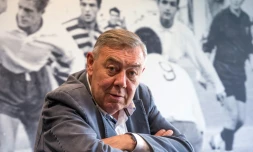 Eric de Cromières lors d'une conférence de presse au stade Marcel-Michelin à Clermont-Ferrand le 29 mai 2019.