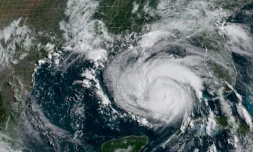 Image satellite de l'ouragan Ida, le 28 août 2021