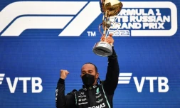 Lewis Hamilton vainqueur du GP de Russie sur l'Autodrome de Sotchi, le 26 septembre 2021 