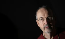 Le vidéaste américain Bill Viola au Palazzo Strozzi de Florence, le 8 mars 2017