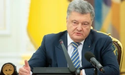Le président ukrainien Petro Porochenko lors d'une réunion du Conseil de défense nationale, le 26 novembre 2018 à Kiev