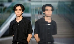 Le jeune activiste hongkongais, Wong Yat-chin, qui a créé une association nommée "Student Politicism" en 2020, à Hong Kong lors d'une interview avec l'AFP, le 14 juillet 2021
