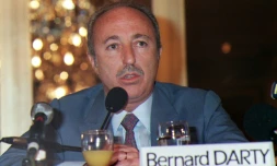Bernard Darty, président du directoire du leader français dans la distribution d'électroménager, A paris le 05 mars 1988