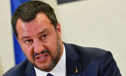 Le ministre de l'Intérieur et Premier ministre adjoint italien Matteo Salvini, le 15 juillet 2019 à Rome