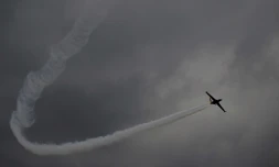 Un Fouga Magister s'abîme en mer le 16 août 2024 au large du Lavandou, dans le sud de la France