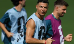 Cristiano Ronaldo à l'entraînement avec le Portugal, le 16 juin 2026 à Palm Beach Gardens, 