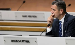 L'ancien directeur financier et ex-secrétaire général adjoint de la Fifa, Markus Kattner, lors d'un congrès extraordinaire de la Fifa, à Zurich, le 26 février 2016