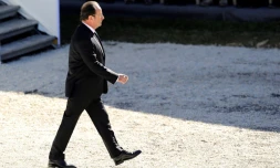 Le président François Hollande lors de l'hommage national aux victimes des attentats de Nice le 15 octobre 2016