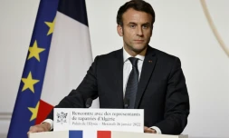 Le président Emmanuel Macron le 26 janvier 2022 à Paris 
