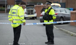 Des policiers à Manchester, le 28 mai 2017
