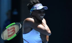 Venus Williams à l'issue du match l'opposant à Anastasia Pavlyuchenkova le 24 janvier 2017 à Melbourne 