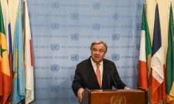 Le secrétaire général de l'ONU Antonio Guterres à New York, le 6 décembre 2017