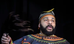 L'humoriste controversé Dieudonné le 11 janvier 2014 à Paris