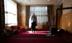 Une jeune fille victime de violence sexiste dans un foyer à Kaboul le 11 décembre 2021