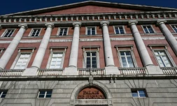 Vue du tribunal de ChambĂ©ry le 23 avril 2021 oĂč se dĂ©roulera le procĂšs de Nordahl Lelandais pour le meurtre du caporal Arthur Noyer