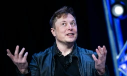 Elon Musk, le patron de Tesla et de SpaceX, le 9 mars 2020 lors d'une convention Ă Washington