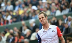 Le Français Richard Gasquet lors de son quart de finale perdu contre l'Ecossais Andy Murray, le 1er juin 2016 à Roland-Garros
