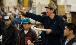 Dernière vente aux enchères au marché aux poissons du Tsukiji, le 6 octobre 2018 à Tokyo, au Japon