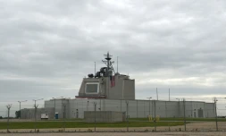 Le systÚme antimissile américain à la base militaire de Deveselu, au sud de la Roumanie le 12 mai 2016